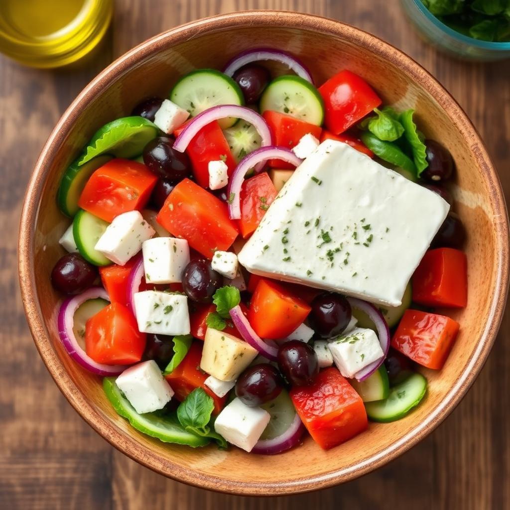 Traditional Horiatiki Greek salad